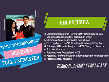 Kelas Juara ada di STMIK Amik Bandung